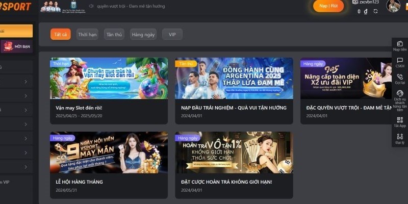 Lợi ích khi liên hệ tại Vsports