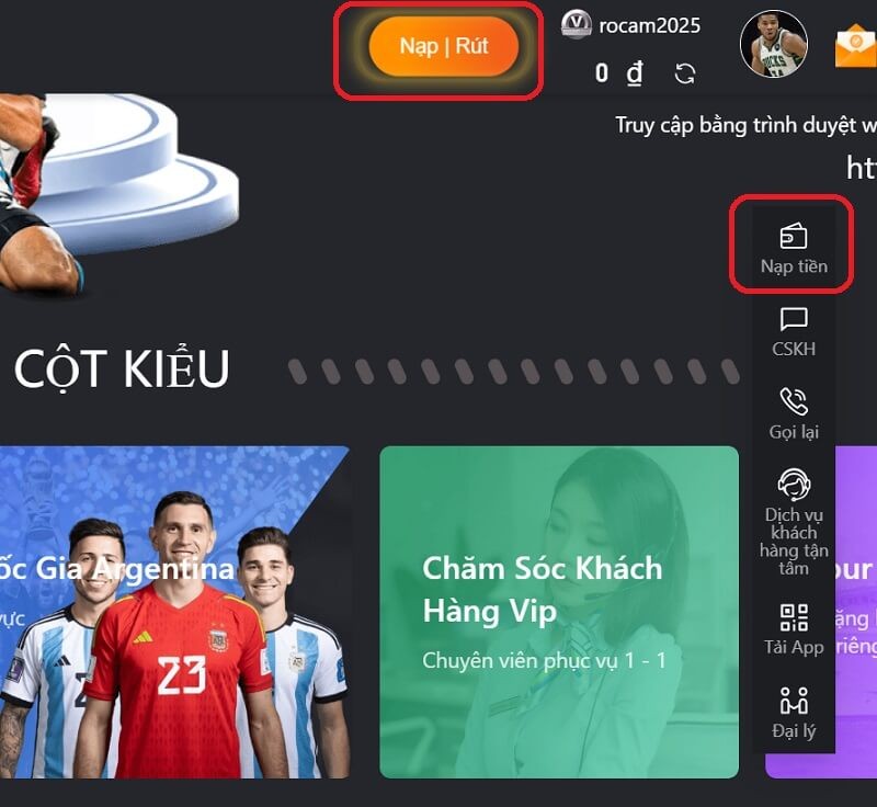 Tuân thủ điều kiện nạp tiền Vsports